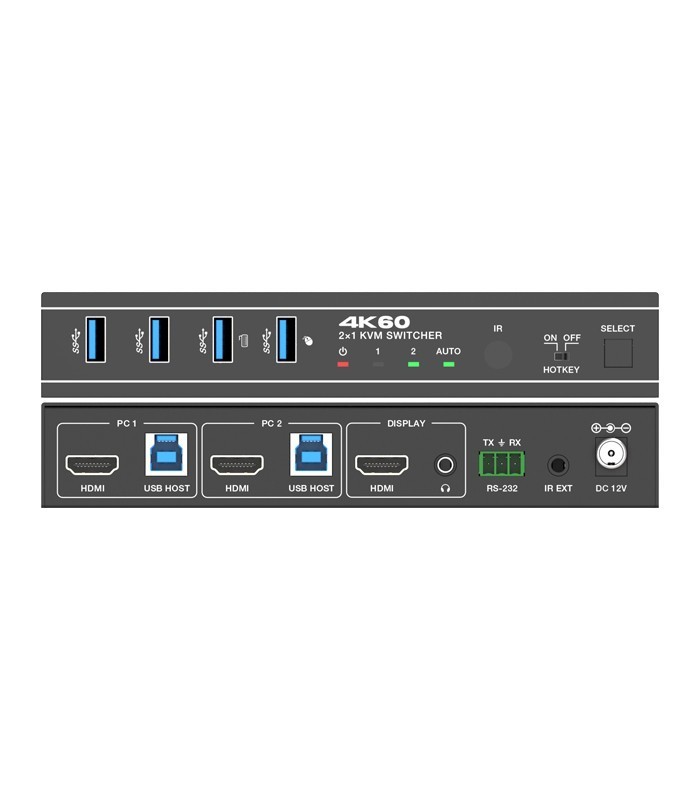 کی وی ام سوئیچ 2 پورت HDMI فرانت FN-K3H21