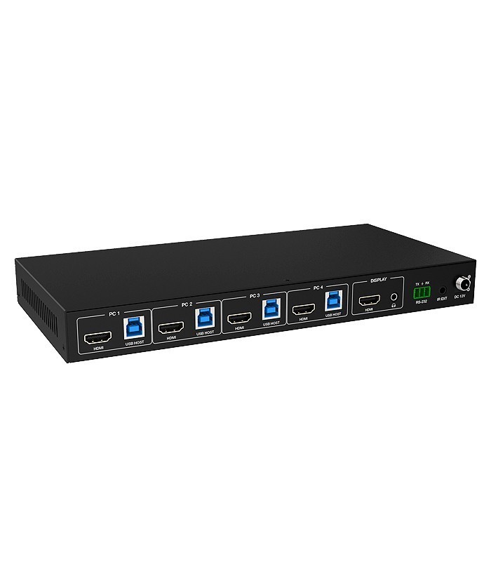 کی وی ام سوئیچ 4 پورت HDMI همراه کابل فرانت FN-K3H41