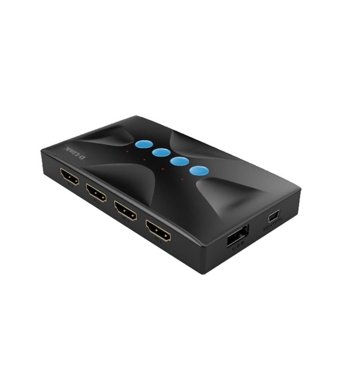 کی وی ام سوئیچ 4 پورت HDMI همراه کابل دی لینک DKVM-410HP