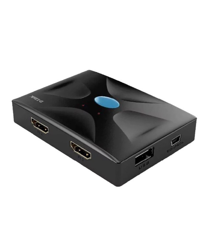 کی وی ام سوئیچ 2 پورت HDMI همراه کابل دی لینک DKVM-210HP