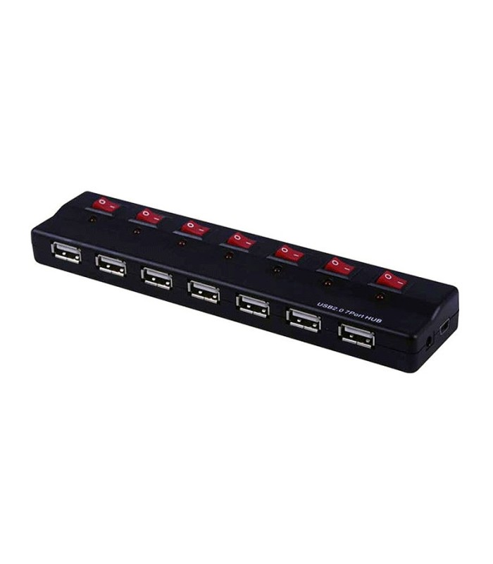 هاب 7 پورت USB 2.0 کلید دار همراه آداپتور فرانت FN-U2H70S