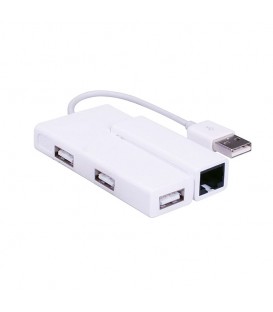 هاب 4 پورت USB 2.0 با پورت LAN فرانت FN-U2HE31