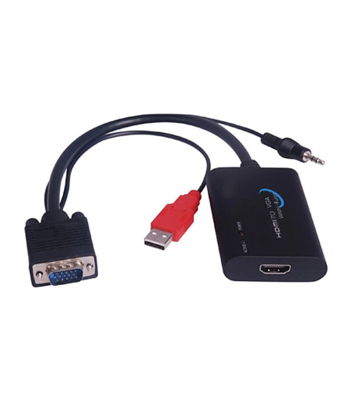 تبدیل HDMI به VGA با کیفیت Full HD همراه صدا فرانت FN-H2VA