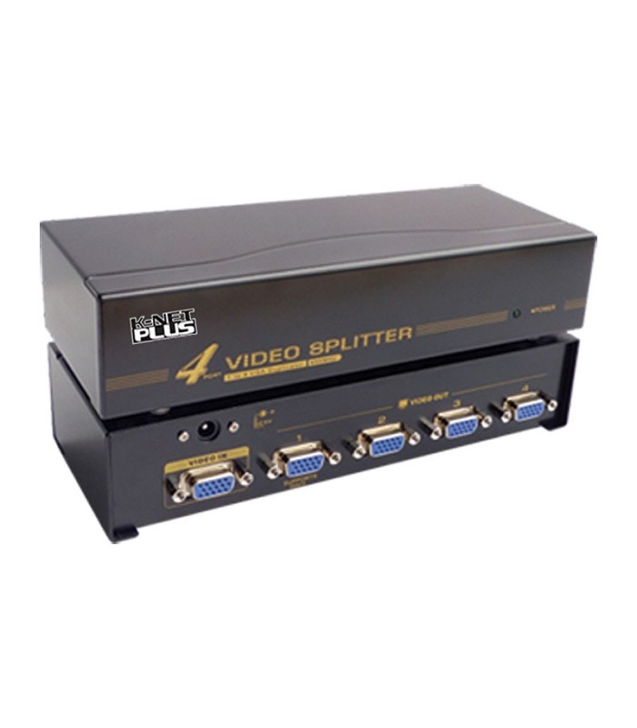 اسپلیتر 4 پورت VGA همراه آداپتور کی نت پلاس KPS654