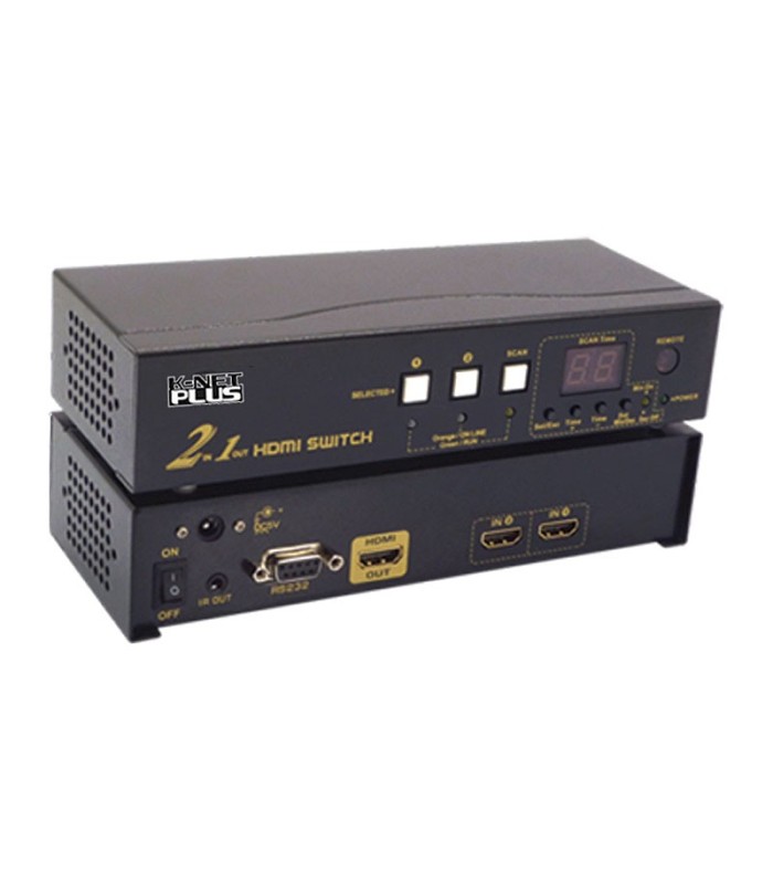 سوئیچ 2 پورت HDMI همراه آداپتور کی نت پلاس KP-S7202